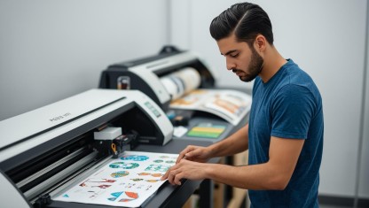 برش استیکر، برچسب و لیبل در مرکز چاپ ماهان