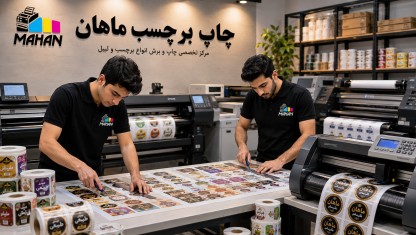 برش استیکر، برش برچسب و لیبل در مرکز چاپ ماهان
