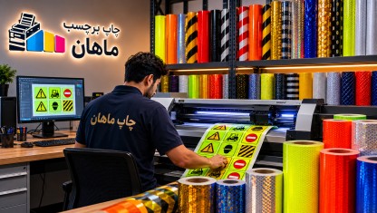 چاپ شب رنگ، برش شبرنگ،برچسب علائم، برچسب ایمنی در شب