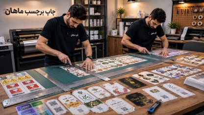 برش استیکر، برش برچسب و لیبل در مرکز چاپ ماهان