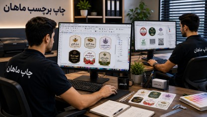نمونه تصویر از طراحی لیبل و برچسب با نرم افزار
