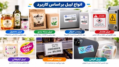 تصویری از انواع لیبل بر اساس کاربرد